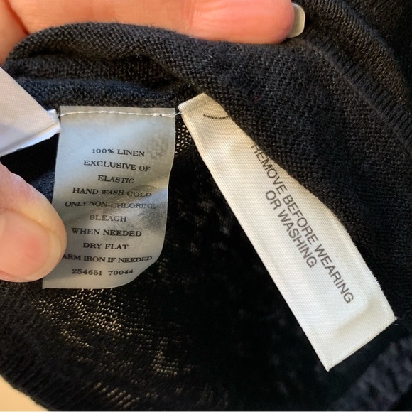 Ann Taylor black linen lightweight shrug cardigan‎ sweater. Size M - Picture 10 of 10